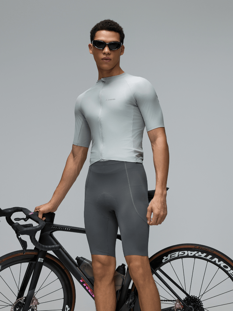 Pyrovibe Classic Short Sleeve Cycling Jersey- Men's Gray Pyrovibe | Snowears.com
