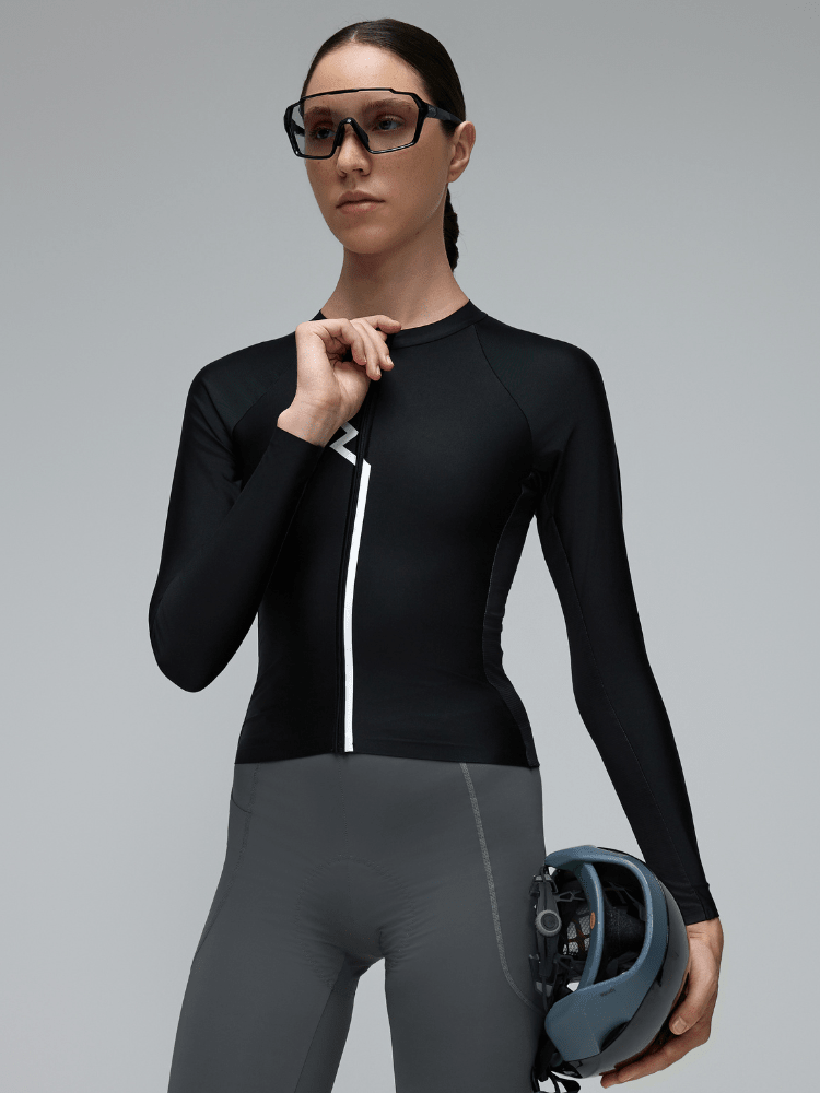 Pyrovibe Flash Long Sleeve Cycling Jersey - Women's Black Pyrovibe | Snowears.com