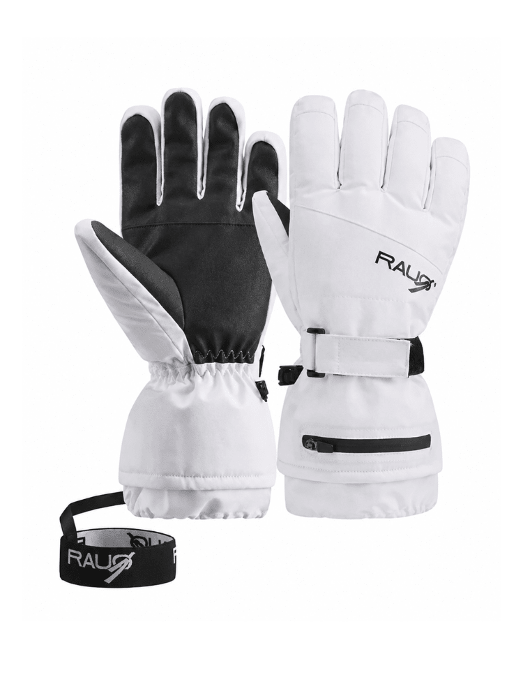 RAUO 3L Thinsulate Ski Gloves White RAUO | Snowears.com
