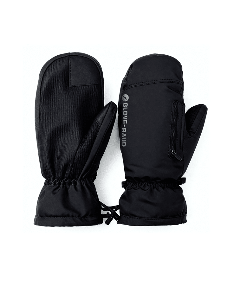 RAUO 3L Thinsulate Snow Mittens Black RAUO | Snowears.com