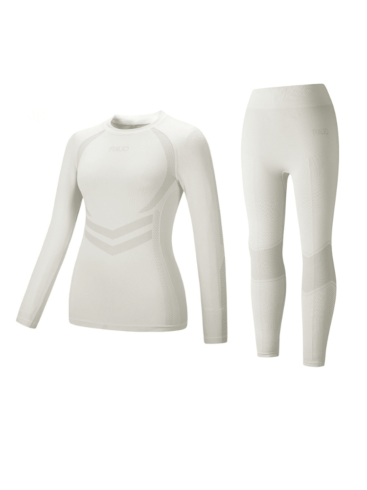 RAUO AlpineCore Seamless Ski Base Layer - Women's White RAUO | Snowears.com