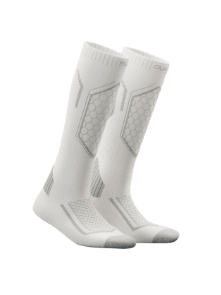 RAUO Cushioned Merino Wool Ski Socks White RAUO | Snowears.com