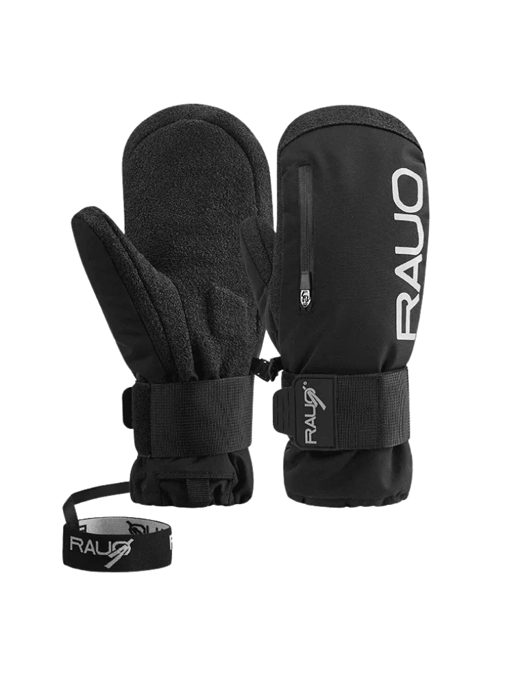 RAUO Kevlar® Wrist Guard Snow Mittens Black RAUO | Snowears.com