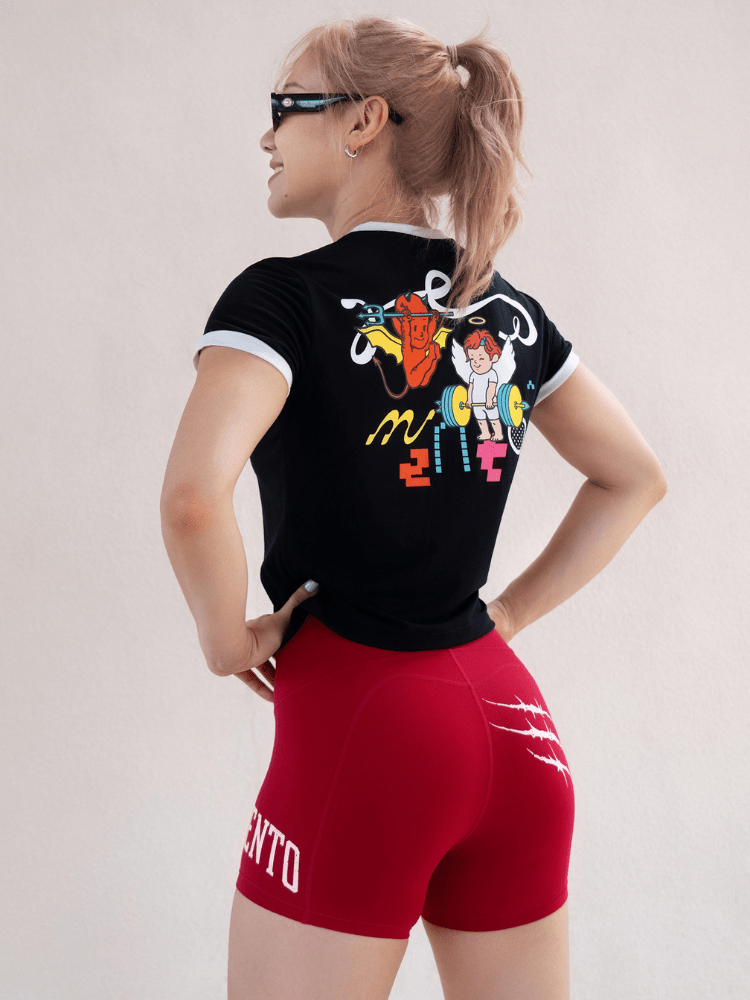 Repmento Angel Devil CrossFit Slim Tee - Women's Black Repmento | Snowears.com