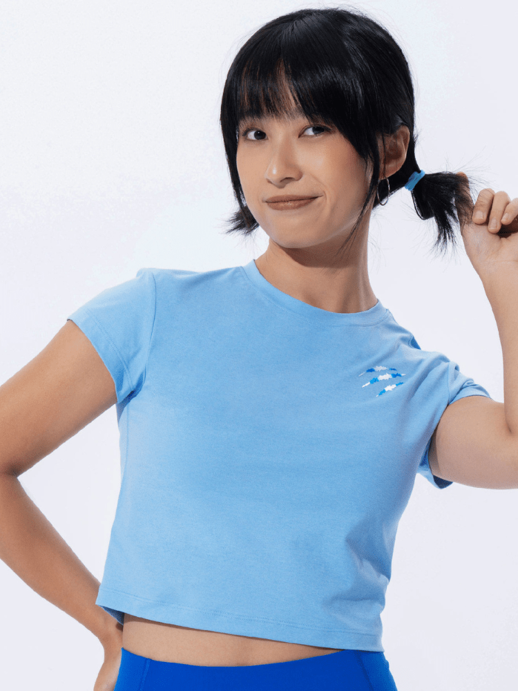 Repmento CrossFit Baby Tee - Women's Sky Blue Repmento | Snowears.com