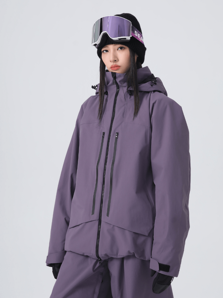 Searipe 3L Thermo Dual-Zip Insulated Jacket – Unisex Dark Purple Searipe | Snowears.com