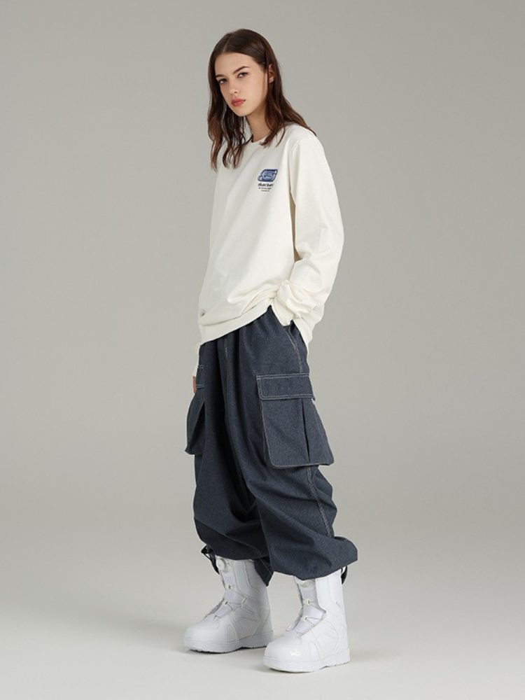 Searipe Demin Baggy Cargo Pants- Women's Searipe | Snowears.com