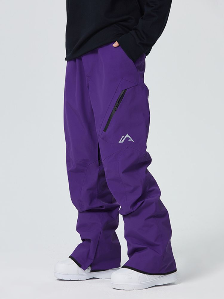 Searipe Diagonal Zipper Snow Pants - Women's Dark Purple Searipe | Snowears.com
