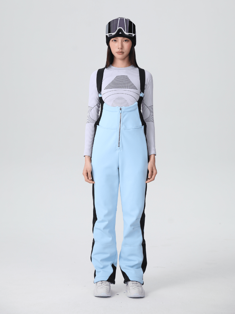 Searipe Stretch Fleece-Lined Snow Bibs [Limited Region] Blue L Searipe | Snowears.com