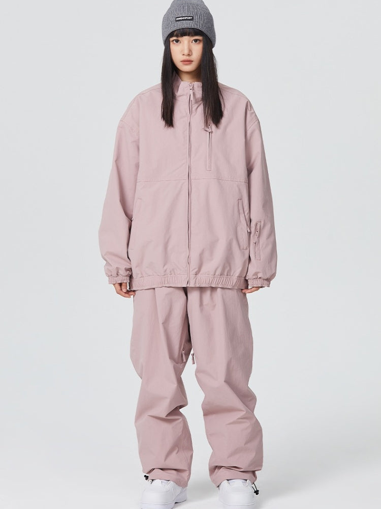 Searipe Baggy Style Monochrome Shell Snow Suit - Women's Pink Searipe | Snowears.com