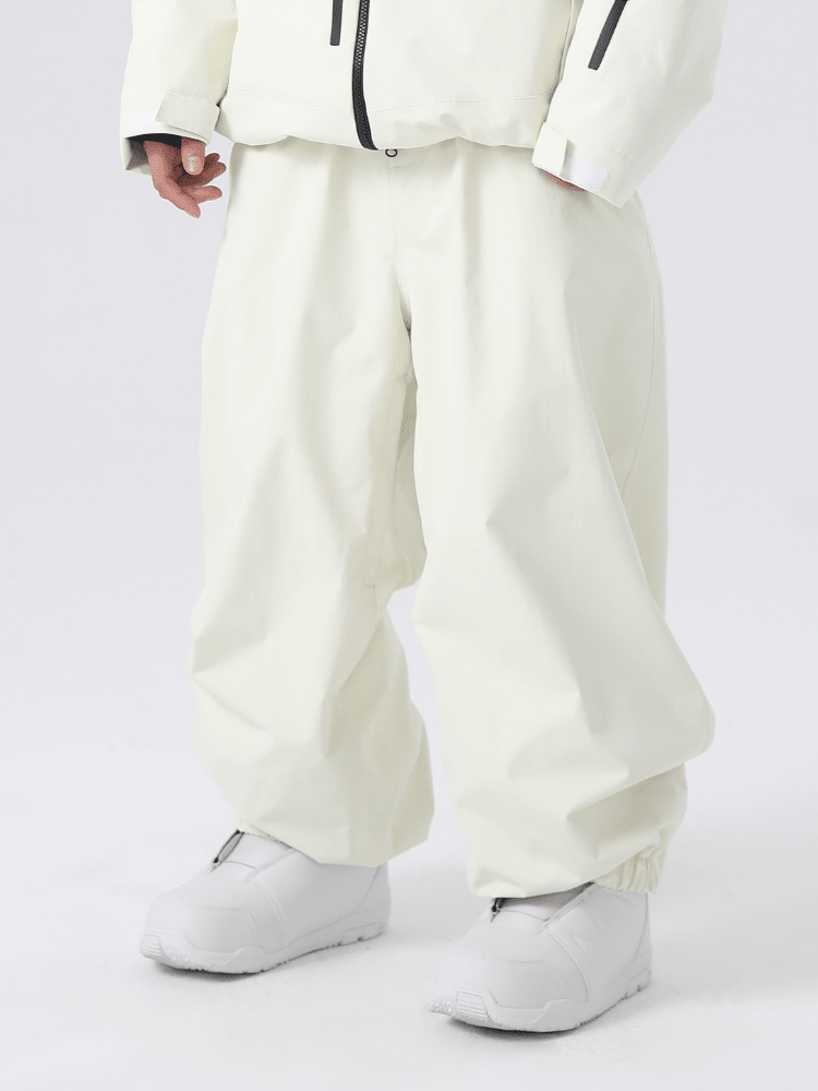 Searipe Summit Baggy Snow Pants – Unisex Creamy White Searipe | Snowears.com