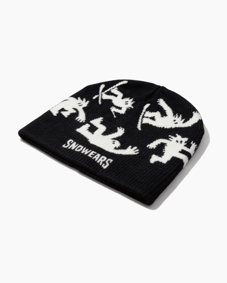 Snowears Yeti Knit Beanie – Unisex Yeti Black Snowears | Snowears.com