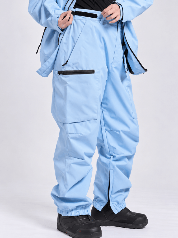 Stormbird Relaxed-Fit Cargo Snow Pants – Unisex Blue Stormbird | Snowears.com