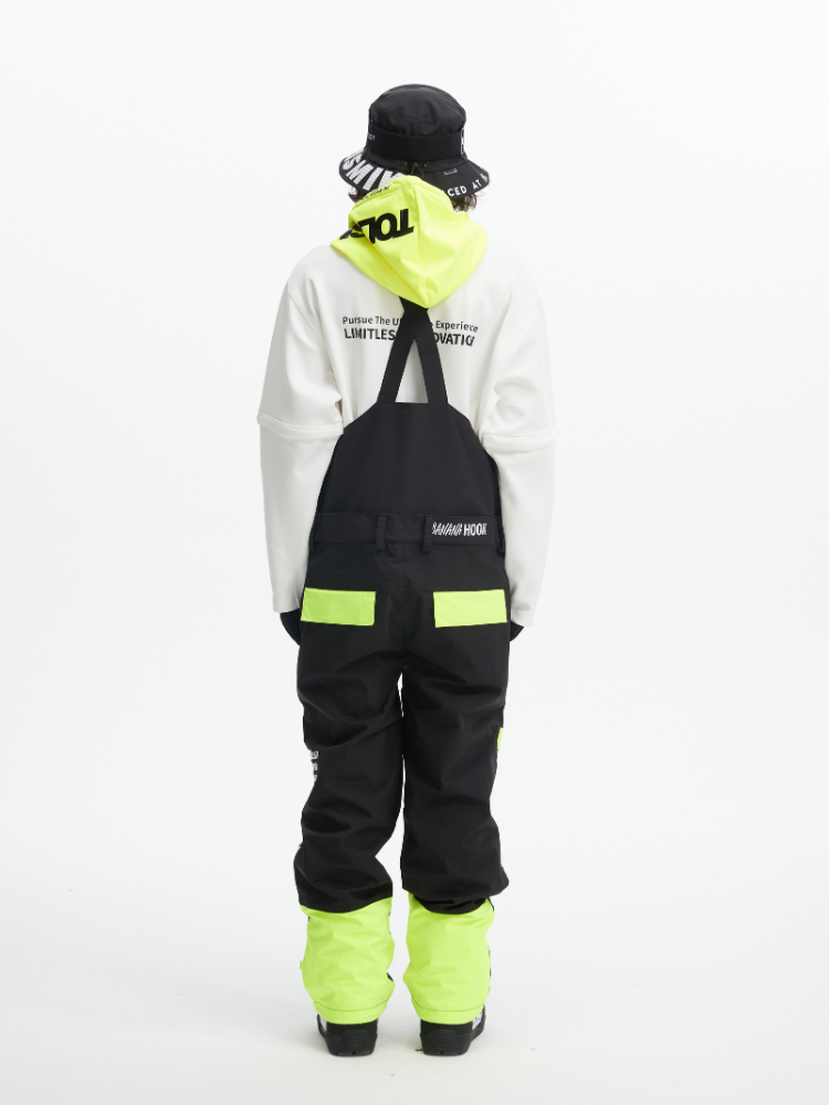 Tolasmik X Banana Hook Premium Chess Baggy Bib Pants - Unisex - Snowears- bibs