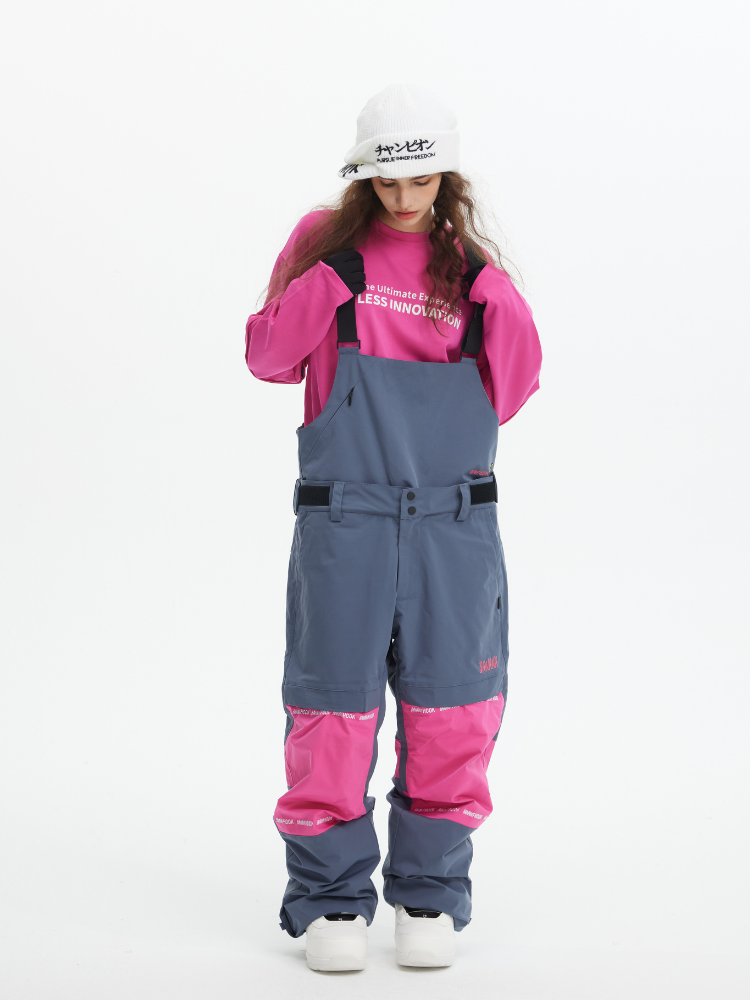 Tolasmik X Banana Hook Premium Snow Bib Pants - Unisex Blue Tolasmik | Snowears.com