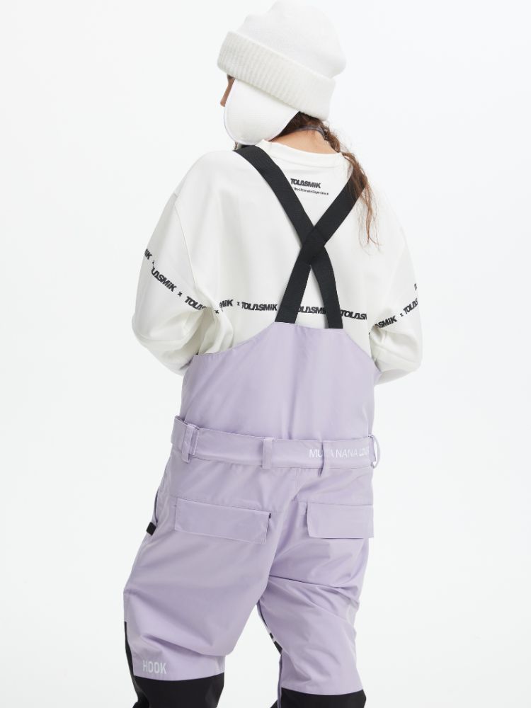Tolasmik X Banana Hook Premium Purple Snow Bib Pants - Unisex - Snowears- bibs