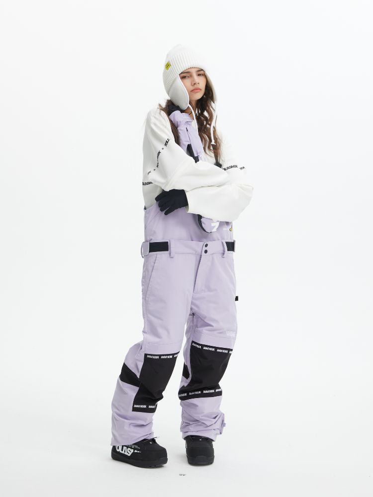 Tolasmik X Banana Hook Premium Purple Snow Bib Pants - Unisex - Snowears- bibs