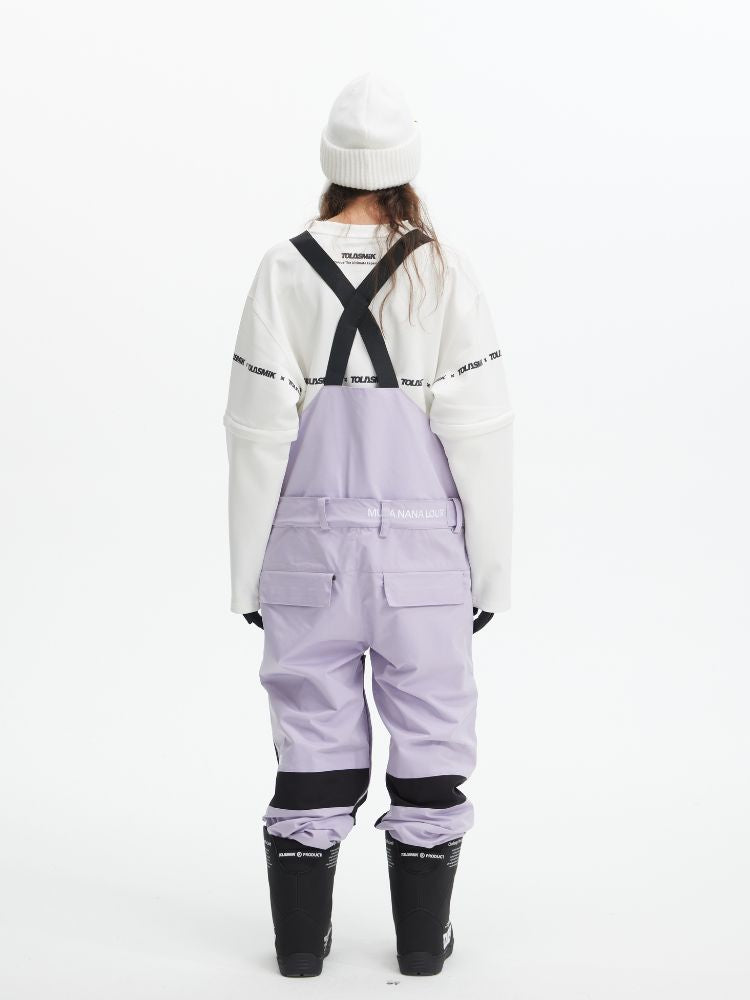 Tolasmik X Banana Hook Premium Purple Snow Bib Pants - Unisex - Snowears- bibs