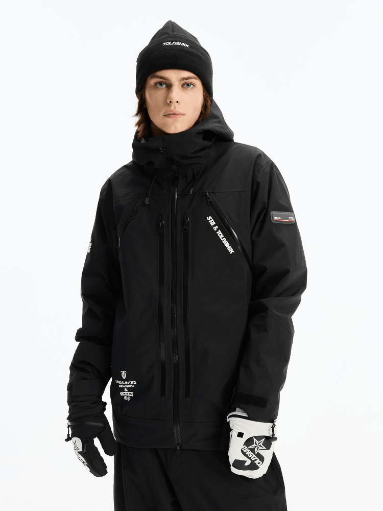 Tolasmik X STA Ultra Shield Shell Snow Jacket - Unisex Black Tolasmik | Snowears.com