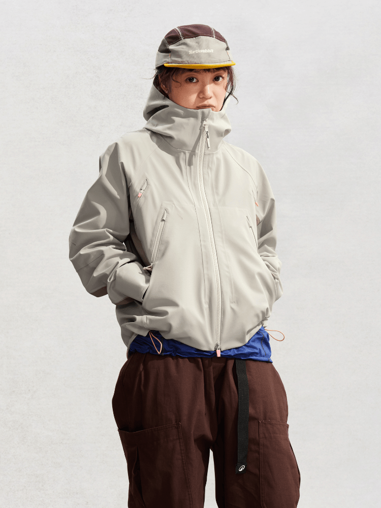 TurtleRabbit Active Shell Jacket – Unisex Creamy White TurtleRabbit | Snowears.com