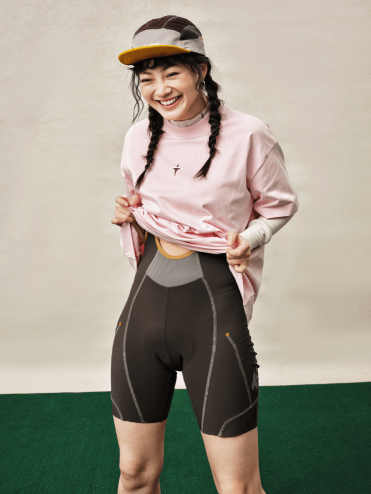 TurtleRabbit Dolomiti Padded Cycling Bib Pants - Women's Brown TurtleRabbit | Snowears.com