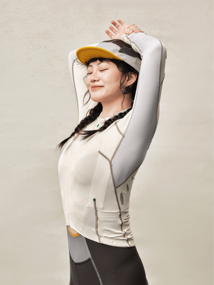 TurtleRabbit Long-Sleeve Cycling Jersey - Women's White TurtleRabbit | Snowears.com