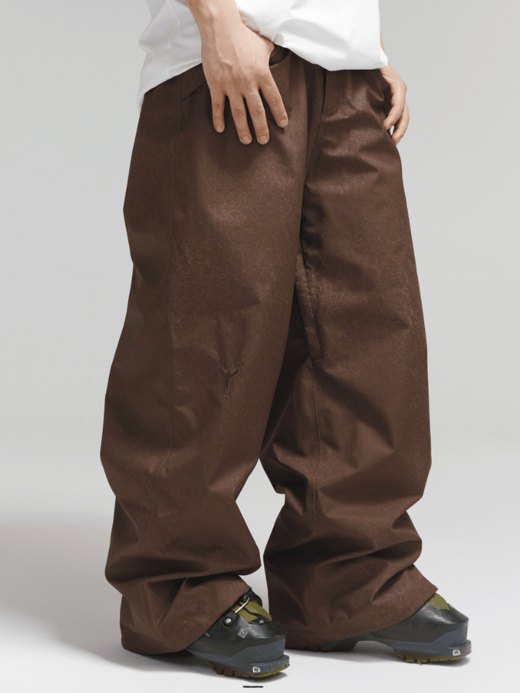 Winter Ticket 3L Dust Baggy Ski Pants - Unisex Brown Winter Ticket | Snowears.com