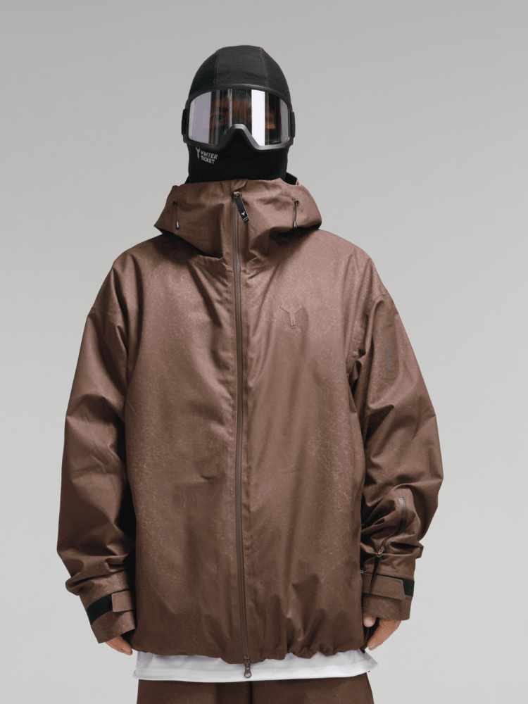 Winter Ticket 3L Dust RECCO® Ski Jacket - Unisex Brown Winter Ticket | Snowears.com