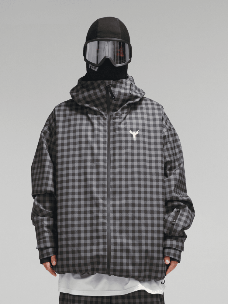 Winter Ticket 3L Riot RECCO® Baggy Ski Jacket - Unisex Gray Winter Ticket | Snowears.com