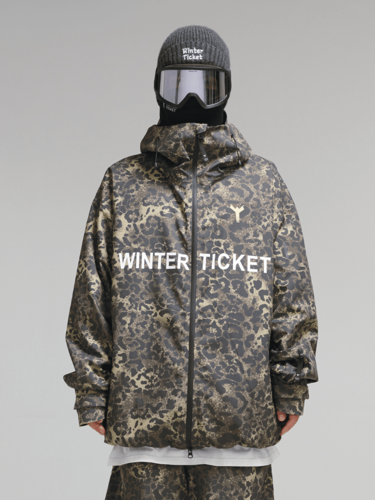 Winter Ticket 3L Savage RECCO® Ski Shell Jacket - Unisex Leopard Winter Ticket | Snowears.com