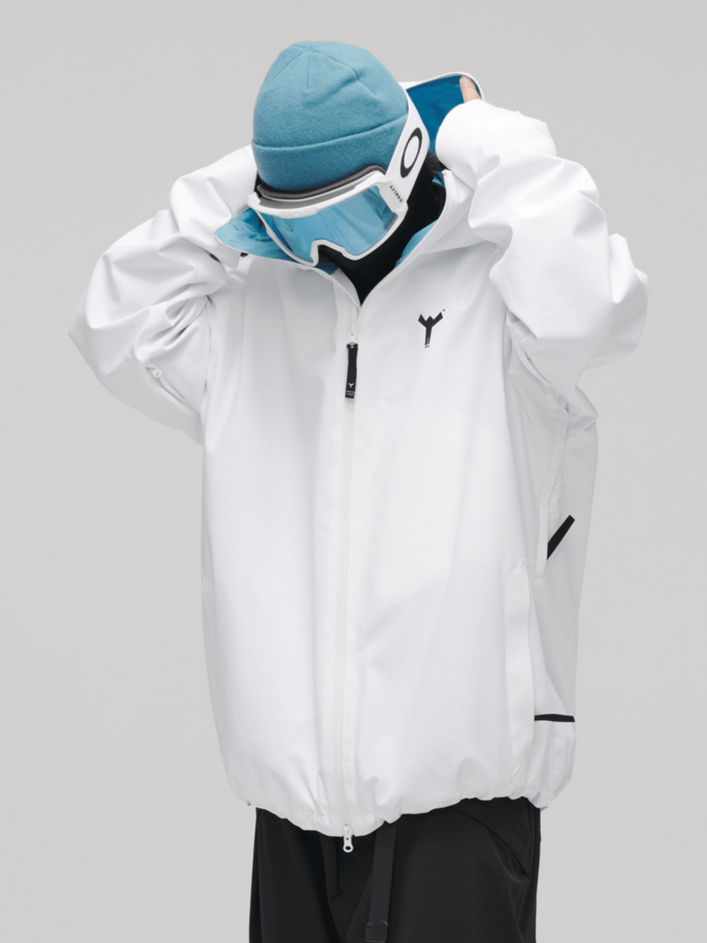 Winter Ticket 3L White Merge Baggy Ski Jacket - Unisex Winter Ticket | Snowears.com
