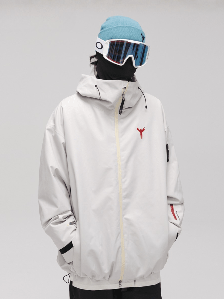 Winter Ticket 3L Whiteout RECCO® Ski Jacket - Unisex White Winter Ticket | Snowears.com