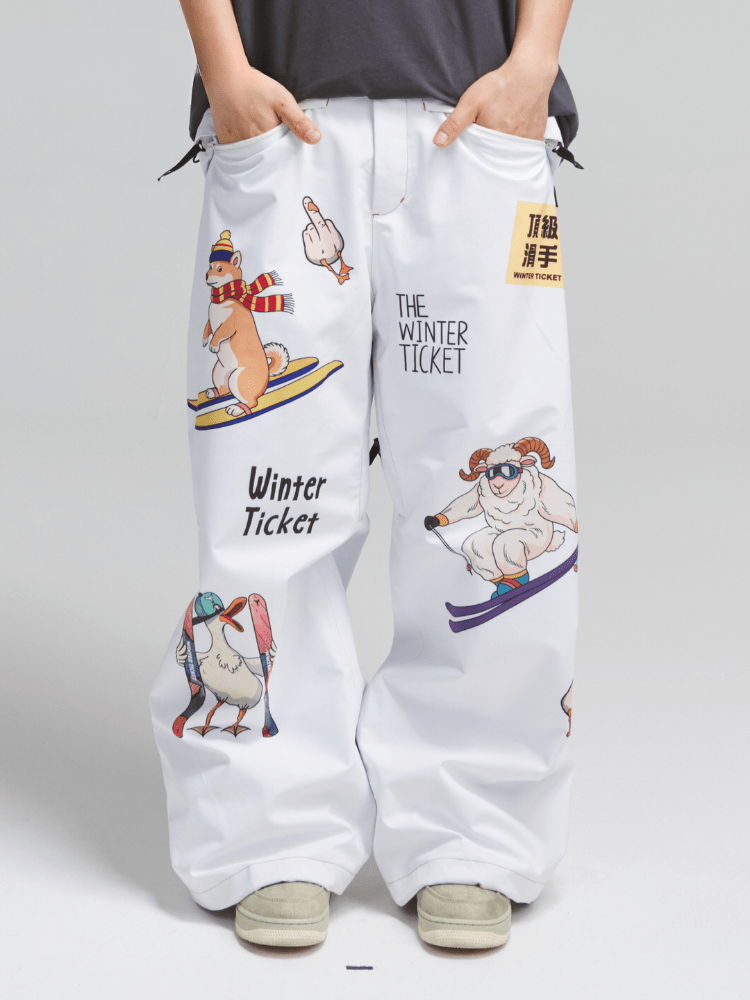 Winter Ticket 3L Wild Doodle Ski Pants - Unisex Winter Ticket | Snowears.com