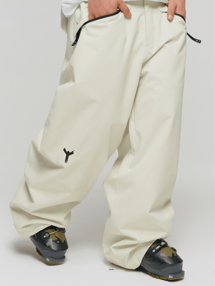 Winter Ticket Cloud 3L Oversized Ski Pants - Unisex Creamy White Winter Ticket | Snowears.com