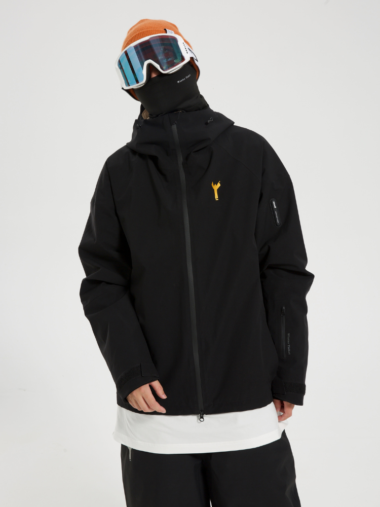 Winter Ticket Freeski Oversized Shell Jacket - Unisex Black Winter Ticket | Snowears.com