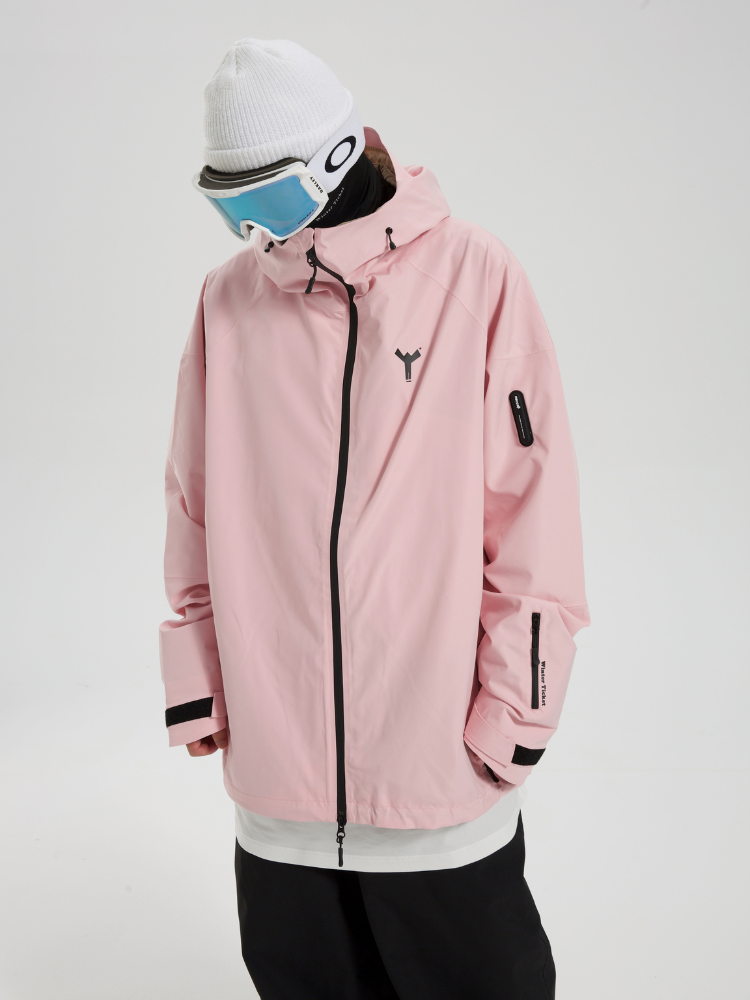 Winter Ticket Freeski Oversized Shell Jacket - Unisex Pink S Winter Ticket | Snowears.com