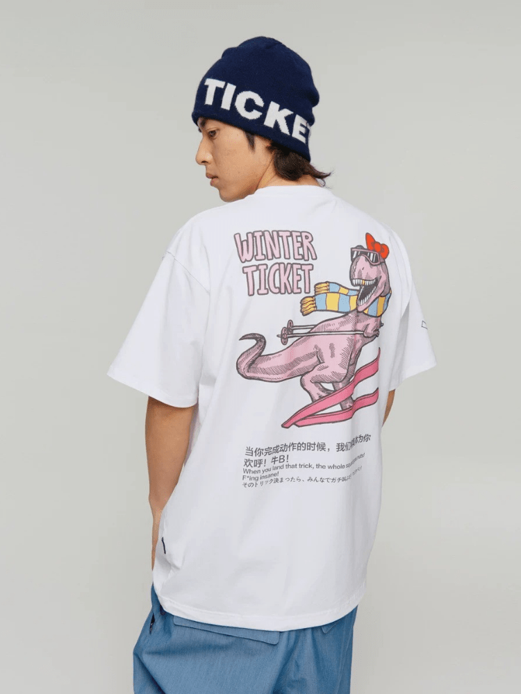 Winter Ticket Pink Rex T-Shirt - Unisex Winter Ticket | Snowears.com