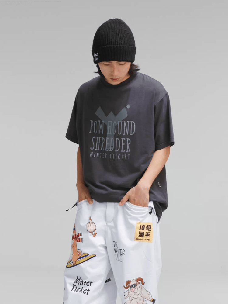 Winter Ticket Pow Hound T-Shirt - Unisex Winter Ticket | Snowears.com