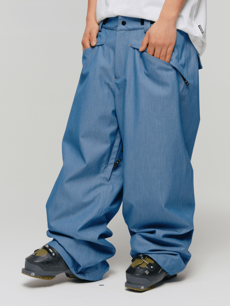 Winter Ticket Rebel Baggy Ski Pants - Unisex Demin Winter Ticket | Snowears.com