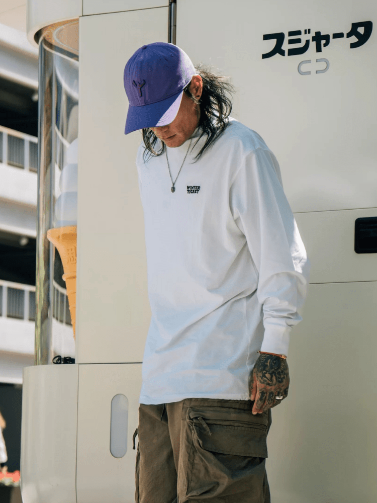 Winter Ticket White Long Sleeve T-Shirt - Unisex Winter Ticket | Snowears.com