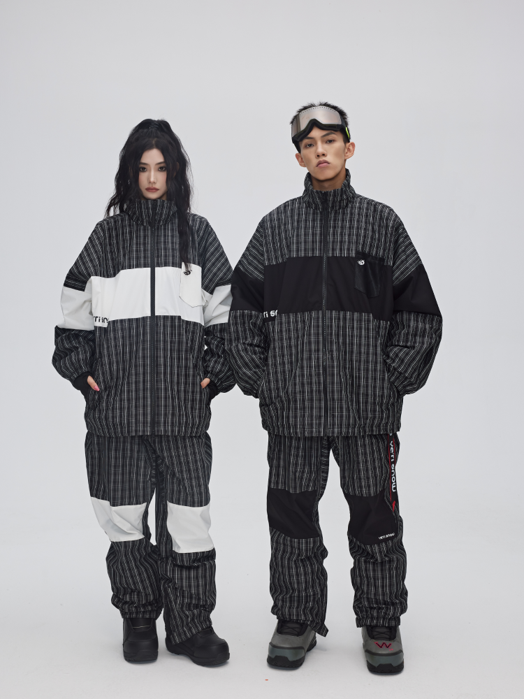 Yetisnow Chequered Black Suit - Unisex Yetisnow | Snowears.com