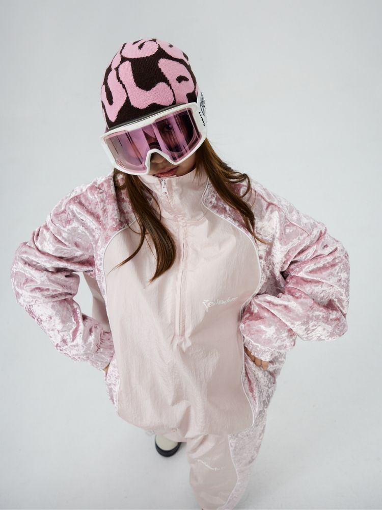 Zenventure White 3L Velvet Sparkle Snow Suit - Unisex Pink Zenventure White | Snowears.com