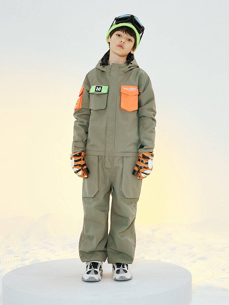 NANDN Kids Thermalock One Piece Green NANDN | Snowears.com