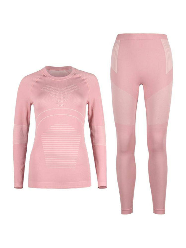 GSOU SNOW Women's Pink Thermal Underwear - Snowears-snowboarding skiing jacket pants accessories