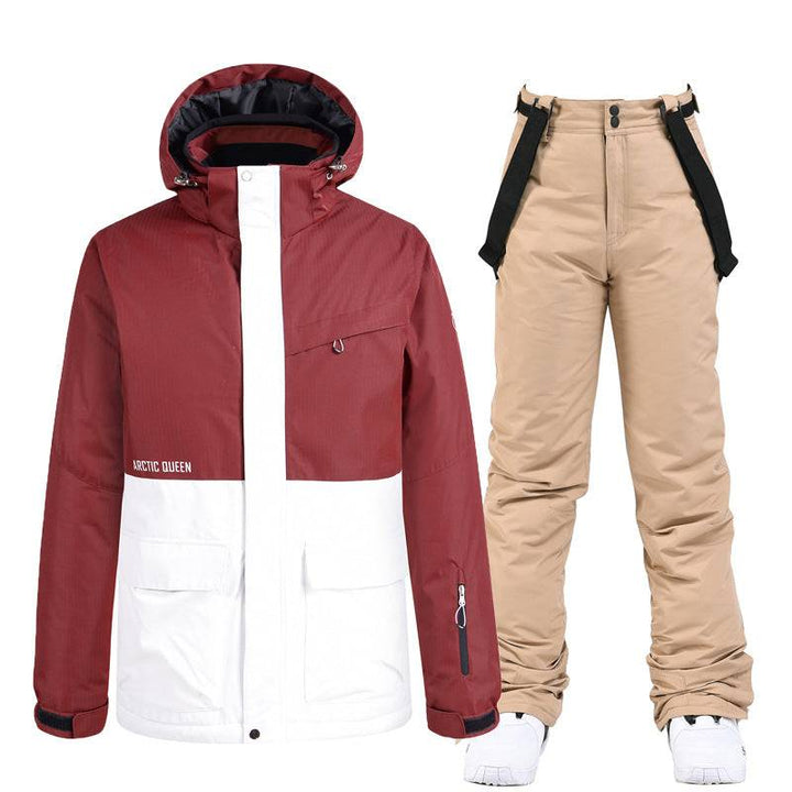 ARCTIC QUEEN Unisex Blizzard Snow Suit - Red Series - Snowears-snowboarding skiing jacket pants accessories