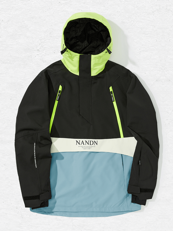 NANDN Insulated Colorblock Hood Jacket - Snowears-snowboarding skiing jacket pants accessories