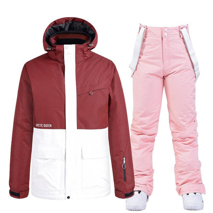 ARCTIC QUEEN Unisex Blizzard Snow Suit - Red Series - Snowears-snowboarding skiing jacket pants accessories