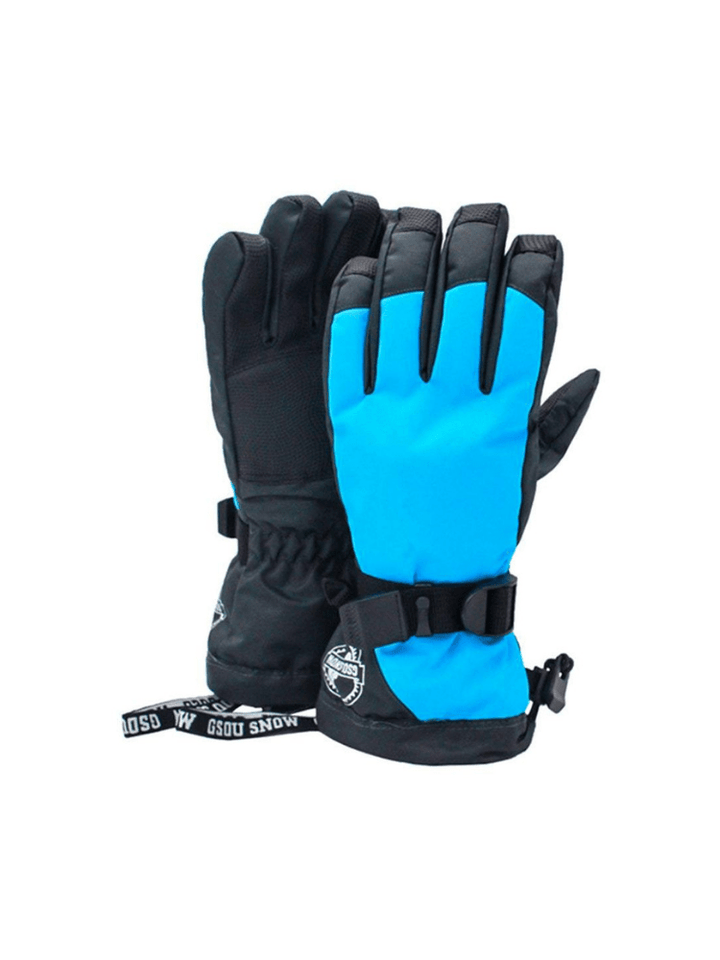 Gsou Snow Blue Snow Gloves - Snowears-snowboarding skiing jacket pants accessories
