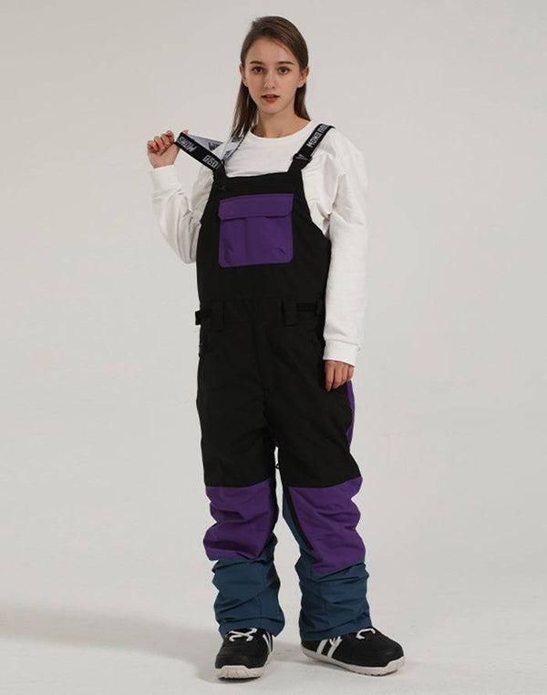 Gsou Snow Mountain Discover Bibs - Purple - Snowears-snowboarding skiing jacket pants accessories