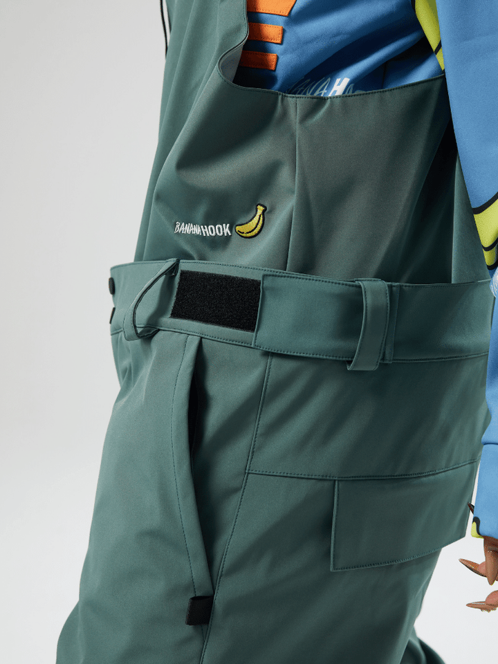 Tolasmik X Banana Hook 23 Premium Green Bib Pants - Snowears-snowboarding skiing jacket pants accessories
